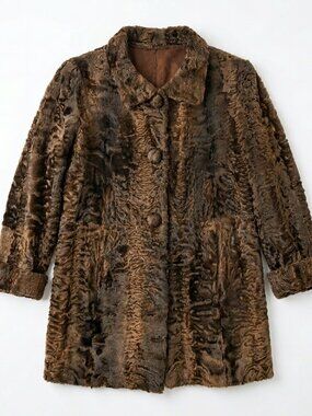 Auburn Brown Lamb Shearling Two-in-One Jacket M/L